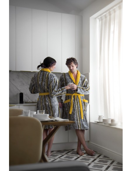 Albornoz Jacquard 100% algodón CANTÁBRICO