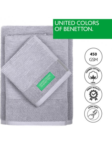 PACK DE 2 SET DE 3 TOALLAS DE BAÑO CADA UNO EN COLOR BEIGE Y GRIS