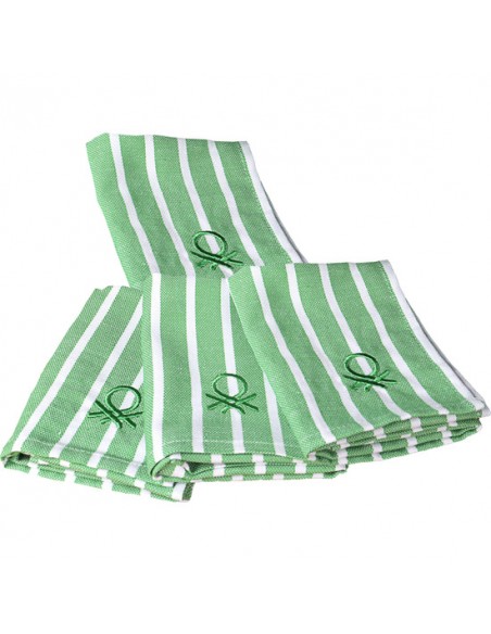 SET 4PCS PAÑOS COCINA 33X45CM - VERDE CASA BENETTON