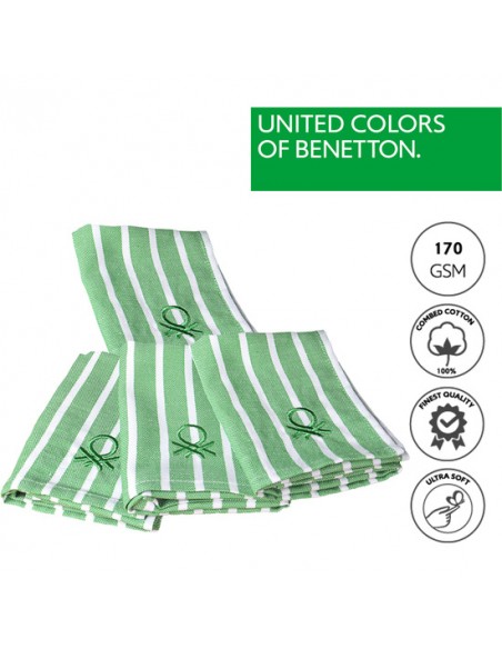 SET 4PCS PAÑOS COCINA 33X45CM - VERDE CASA BENETTON