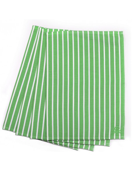 SET 4PCS PAÑOS COCINA 33X45CM - VERDE CASA BENETTON