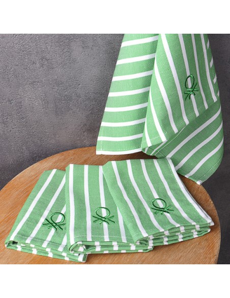 SET 4PC PAÑO COCINA 50X70CM 170GSM 100% ALGODÓN VERDE RAINBOW