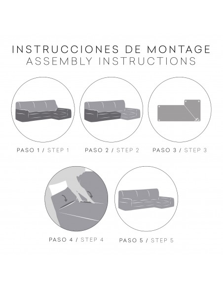 Funda Chaise Longue Brazo Largo  Derecha TROYA lino