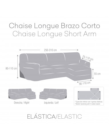 Funda Chaise Longue Brazo Corto...