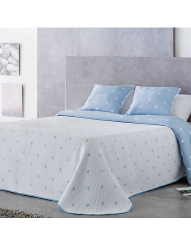 COLCHA JACQUARD ESTELA  10 - CELESTE
