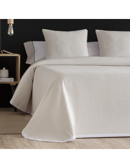 COLCHA JACQUARD -GISELA 15 - BEIGE