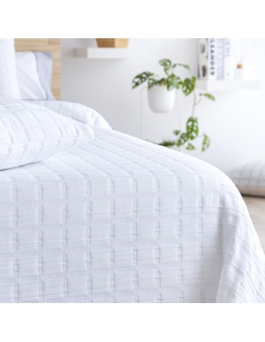 COLCHA JACQUARD -LUCAS 01 - BLANCO