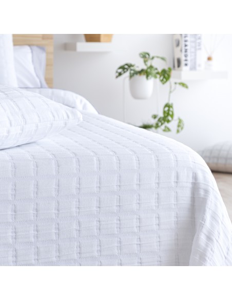 COLCHA JACQUARD -LUCAS 01 - BLANCO