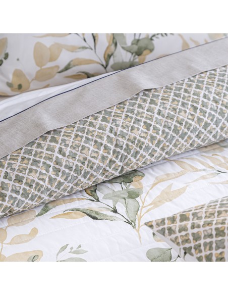 COLCHA PERCAL REVERSIBLE CELIN  16 - VERDE