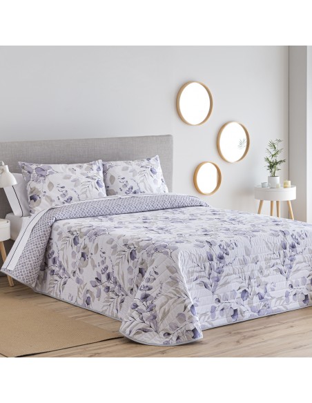 COLCHA PERCAL REVERSIBLE CELIN  11 - AZUL