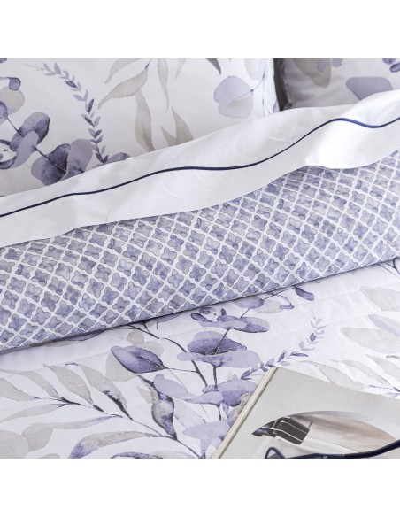 COLCHA PERCAL REVERSIBLE CELIN  11 - AZUL