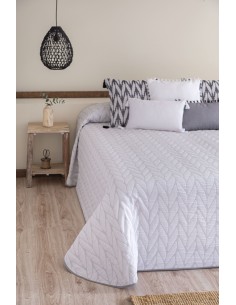 COLCHA JACQUARD ESPIGA GRIS 2
