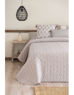 COLCHA JACQUARD ESPIGA BEIG 2