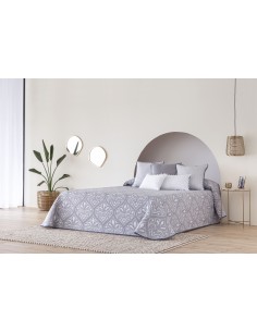 COLCHA JACQUARD AROCHE GRIS