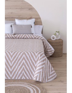 COLCHA JACQUARD ADRA BEIG 2
